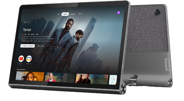 Lenovo Yoga Tab 11_Front and Back_with Entertainment background